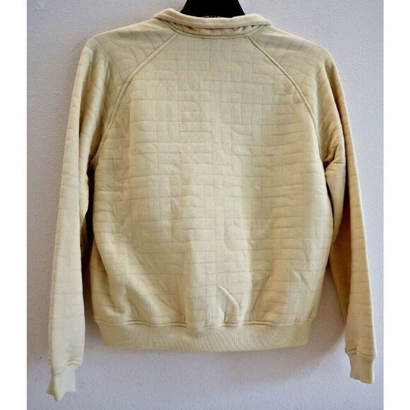 The North Face Women Sz M Beige Heather Longs Peak Quilted 1/4 Zip Jacket - Picture 3 of 8